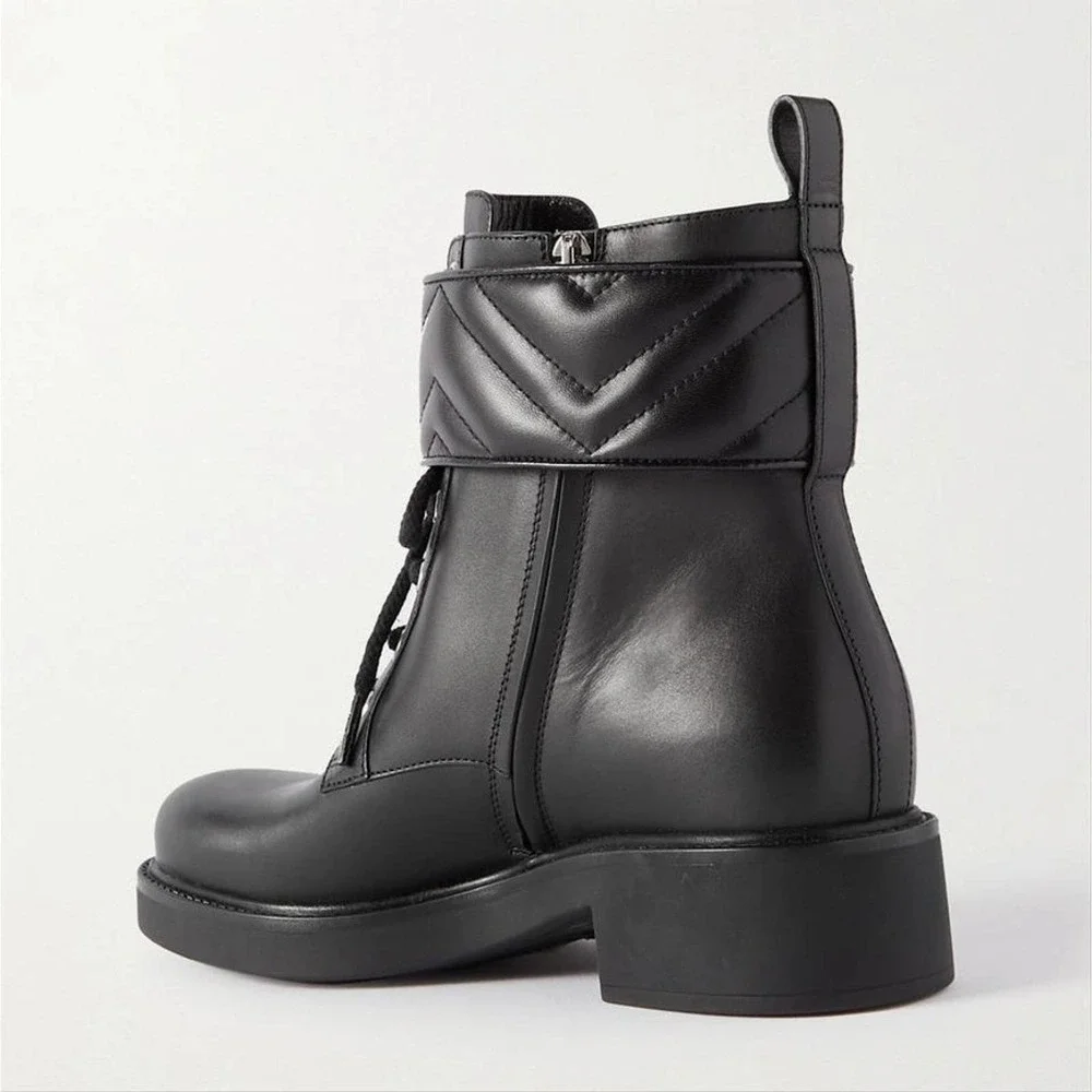 GUCCI Marmont gg logo leather boots - Picture 3 of 4